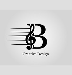 Key Note B Letter Logo Music On Initial