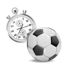 3d Stopwatch And Beautiful Soccer Ball With Shadow