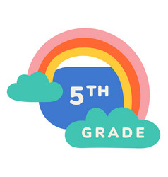 5th Grade Rainbow Label