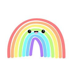 Rainbow Icon Cute Cartoon Kawaii Funny Baby