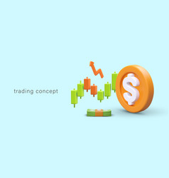 Trading Concept 3d Coin With Dollar Sign Bundle