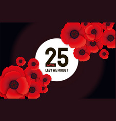 Anzac Day With Bright Red Poppy Flower In Paper