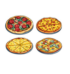 Hand Draw Pizza Set