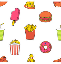 Vibrant Seamless Pattern With Delicious Assortment