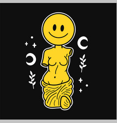 Ancient Greek Venus Statue With Smile Face T-shirt