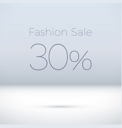 Fashion Sale Sign In Empty White Room