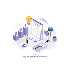 Kpi Key Performance Indicator Isometric Concept