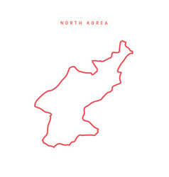 North Korea Editable Outline Map