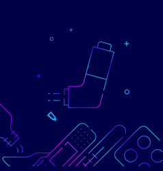 Asthma Inhaler Gradient Line Icon