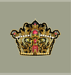 Beautiful Gold King Crown Patch