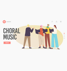 Choral Music Landing Page Template Characters