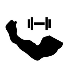 Enlarged Biceps Silhouette And Dumbbell