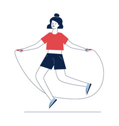 Young Woman Jumping Rope