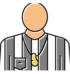 Arbitrator Judge Or Referee Soccer Color Icon