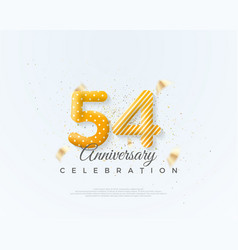 Number 54th For Anniversary Celebration