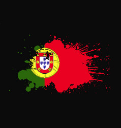 Portugal Flag With Grunge Effect Design