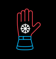 Winter Ski Gloves Icon Winter Sign