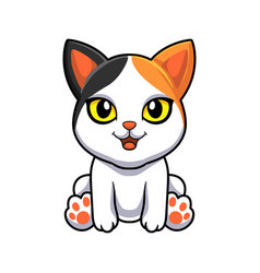 Cute Japanese Bobtail Cat Cartoon