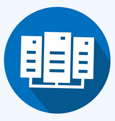 Icon Data Center - Long Shadow Stylesimple