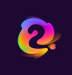 Number Two Logo In Multicolor Gradient Blot