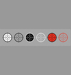 Sniper Crosshair Sight Icons Isolated