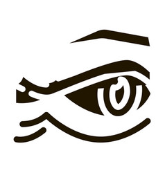 Eyelid Wrinkles Icon Glyph