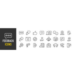 Feedback Web Icons In Line Style Testimonials