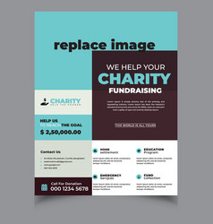 Flyer Design Template Brochure Layout Blue Color