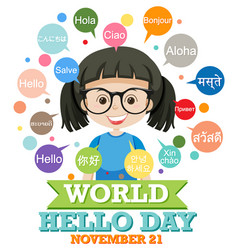 World Hello Day Banner Design