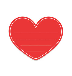 Heart Shaped Red Sticky Post Note Template