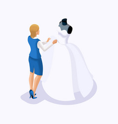 Isometric Is A Set Of Tailors Sewing Wedding