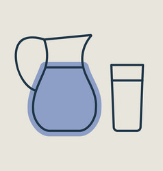 Milk Jug And Glass Of Icon