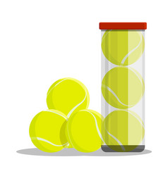 Tennis Balls In Tube Transparent Plastic