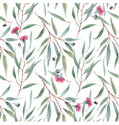 Watercolor Australian Floral Pattern