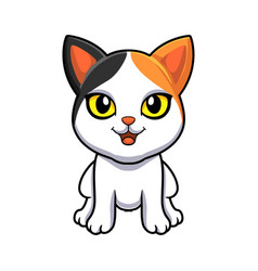 Cute Japanese Bobtail Cat Cartoon