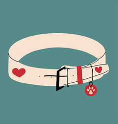 Dog Collar Pet Accessory Design Hand Drawn