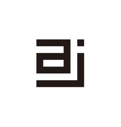 Letter A And J Square Geometric Symbol Simple Logo