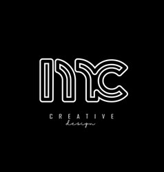 Outline Letters Mc M C Logo With A Minimalist