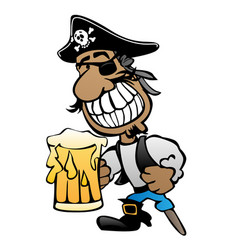 Pirate Cartoon Character With Peg Leg