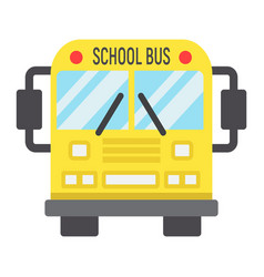 School Bus Flat Icon Transport And Vehicle