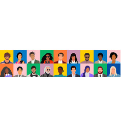 Set Of Different Business People Avatars