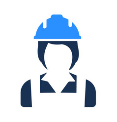 Construction Woman Worker Icon