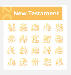 New Testament Gradient Linear Icons Set