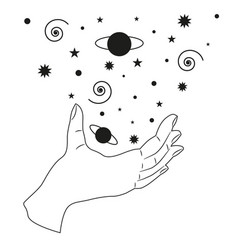 Constellations And Astronomy Hands Holding