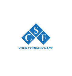 Csf Letter Logo Design On White Background