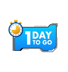 1 Day To Go Countdown Timer Clock Icon Time