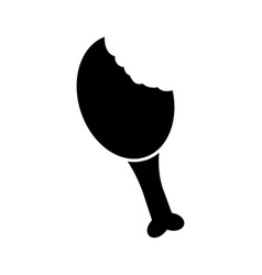 Chicken Drumstick Bitten Icon Image