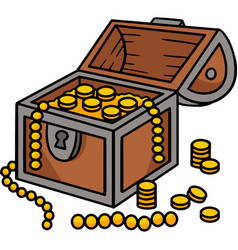 Treasure Box Cartoon Colored Clipart