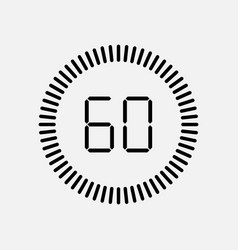 60 Sec On Timer Icon Sixty Seconds Stopwatch