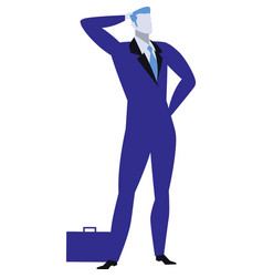 Business Man Scratching Head Flat Icon